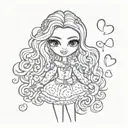 bratz doll tattoo design idea