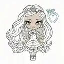 bratz doll tattoo design idea