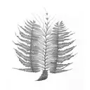 Fern Tree tattoo design idea