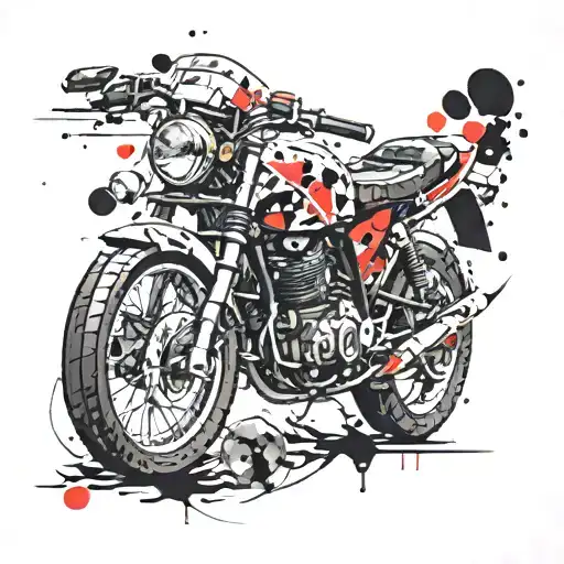 motor bike tattoo design idea
