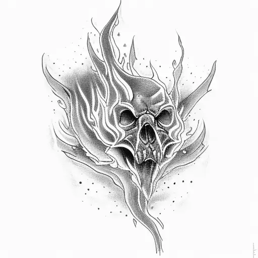 Fuck cancer with flames tattoo design idea