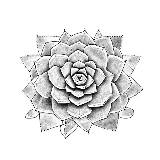 succulents tattoo design idea