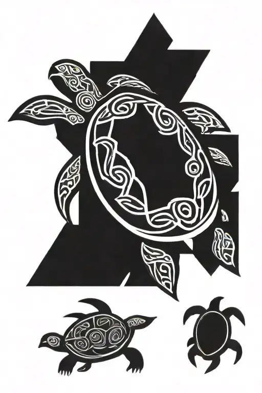 Celtic tribal turtle tattoo design idea