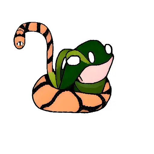 snake coming out of triangle tattoo design idea