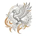 a phoenix rising from flames. The phoenix represents resilience and transformation through adversity, while the flames s tattoo design idea