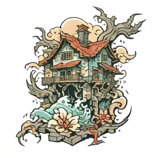 earthquake tattoo design idea