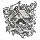 earthquake tattoo design idea