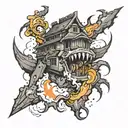 earthquake tattoo design idea