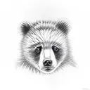 bear cub  tattoo design idea