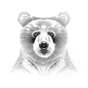bear cub  tattoo design idea
