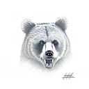 bear cub  tattoo design idea