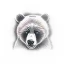 bear cub  tattoo design idea