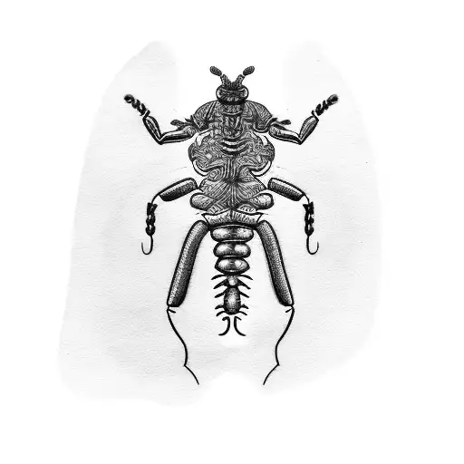 centipede with ginkgo leaves tattoo design idea