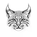 bobcat face tattoo design idea