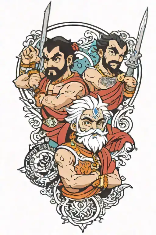 akbar and hosein tattoo design idea