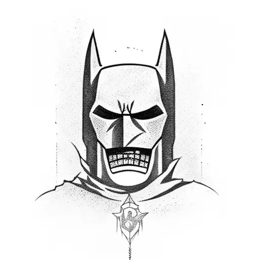 dark knight with a gothic castle behind tattoo design idea
