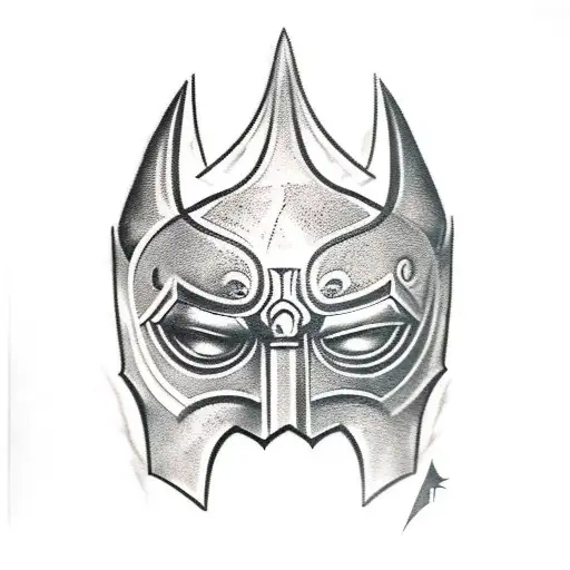 dark knight medieval with a gothic castle behind tattoo design idea