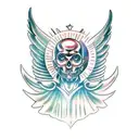 warrior angel  tattoo design idea