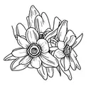 Daffodil and daisy tattoo design idea