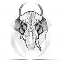 cage the elephant tattoo design idea