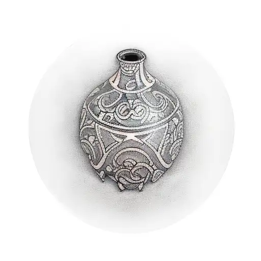 amphora tattoo design idea