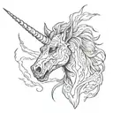 Zombie Unicorn tattoo design idea