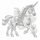 Zombie Unicorn tattoo design idea
