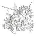Zombie Unicorn tattoo design idea