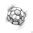 A soccer ball transforming into a boxing glove tattoo design idea