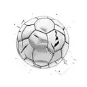 A soccer ball transforming into a boxing glove tattoo design idea