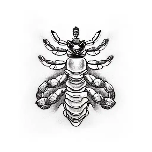 Scorpion and bull with date 21.04.2023 tattoo design idea
