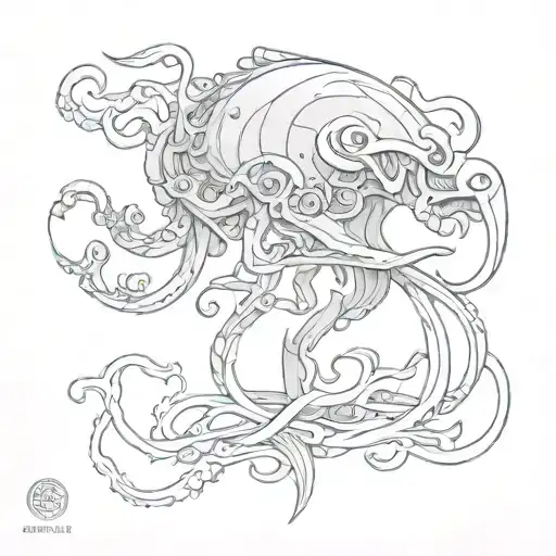 Squide tattoo design idea