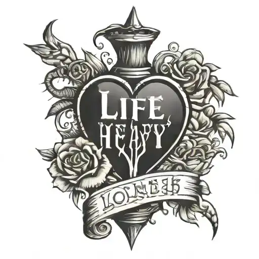 life heavy heart love tough loneliness carry diomands coal tattoo design idea