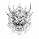 hardwork beating laziness tattoo design idea