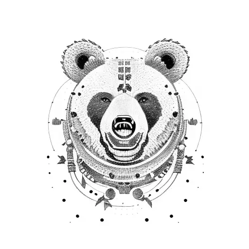 california bear tattoo design idea