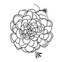 hydrangea flower minimalist tattoo design idea