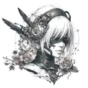 2B from Nier automata tattoo design idea