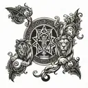 Leo libra tattoo design idea