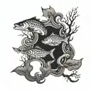 "still waters run deep" tattoo design idea