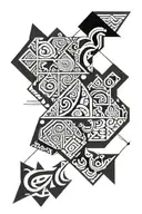polynesian tattoo line geometrical design featuring tattoo design idea