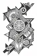 polynesian tattoo line geometrical design featuring tattoo design idea