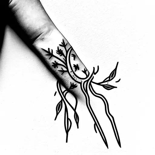  thorn vines, forearm tattoo, white color only, tattoo design idea