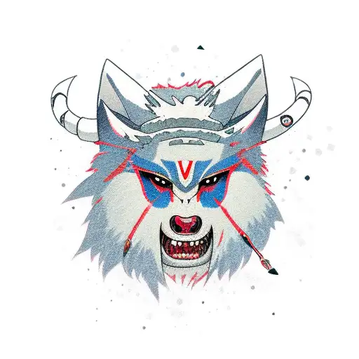 princess mononoke tattoo design idea
