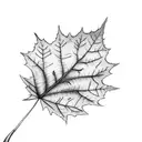 autumn leaf tattoo design idea