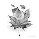 autumn leaf tattoo design idea
