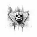 hollywood undead new empire album cover whit putple smoke tattoo design idea