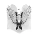 vulture with open wings tattoo design idea
