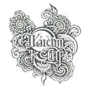 kanchan name written tattoo design idea