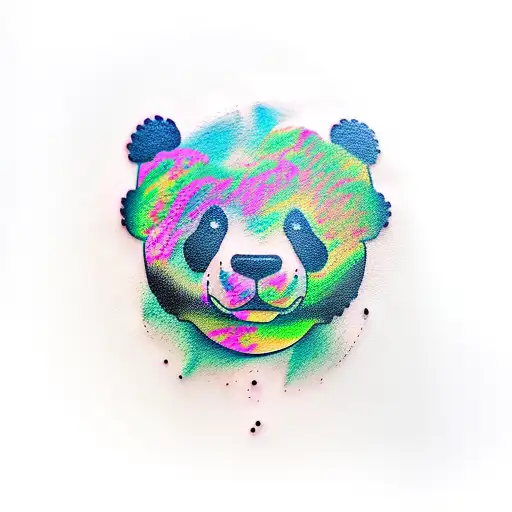 oso panda bartender tattoo design idea