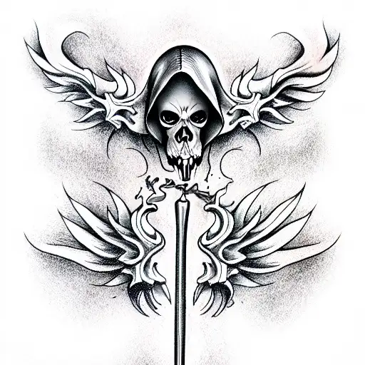 Grim Reaper tattoo design idea